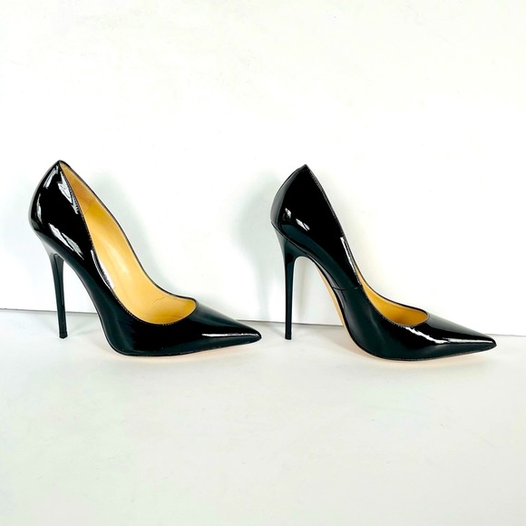 Jimmy Choo Shoes - Jimmy Choo black patent leather Anouk heels 37.5